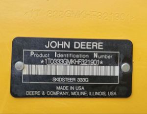 รถตักล้อยางขนาดเล็ก John Deere 333G ปี 2018 พร้อมเครื่องยนต์ที่ได้รับการรับรองจาก EPA รายงานการตรวจสอบครบถ้วน และจัดส่งเร็วทั่วโลก - Product Image 4