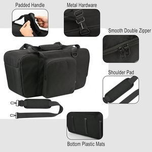 Échantillon gratuit : Sac de transport pour enceinte, étui de voyage anti-déchirure avec bretelles réglables, poches latérales et fermeture à cordon. - Product Image 5