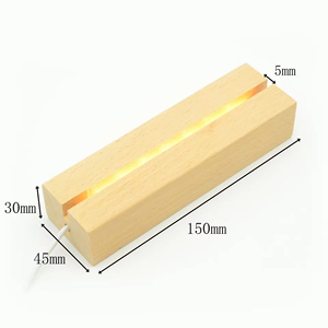 USB Wooden Base Lamp Led 3D Night <b>Light</b> Round Oval Rectangle Wood Led Night <b>Light</b> Base Wooden 3d Led Lamp Base 3d Night <b>Light</b> - Product Image 3