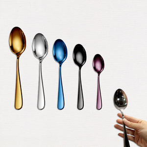 Biểu Tượng Tùy Chỉnh Cấp Thực Phẩm Ăn Muỗng Thép Không Gỉ Kích Thước Khác Nhau Dài Xử Lý Bạc Muỗng Cho Cà Phê Món Tráng Miệng - Product Image 1