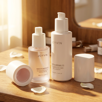 Flacon cosmétique de luxe or et blanc avec pompe pulvérisatrice 30 ml pour shampoing et lotion