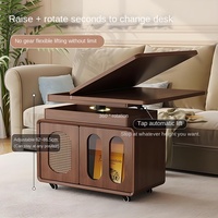Table basse moderne en bois massif, pliable et relevable, mobilier de salon, petite table d'appoint pour canapé, table d'angle moderne
