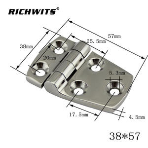Charnières en acier inoxydable 316 polies miroir pour yacht et camping-car, quincaillerie marine pour pont et armoire de commande, produit transfrontalier - Product Image 6