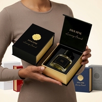 Boîtes d'emballage rigides pour parfums de haute qualité, finition noire mate, fermeture magnétique, designs luxueux, couleurs et logos personnalisés faits à la main