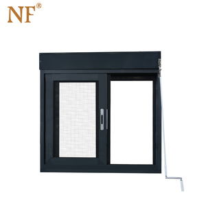 Fenêtre <span class=keywords><strong>coulissante</strong></span> à double vitrage en aluminium à rupture de pont thermique avec moustiquaire magnétique, volet roulant horizontal moderne en alliage d'acier inoxydable pour villa - Product Image 5