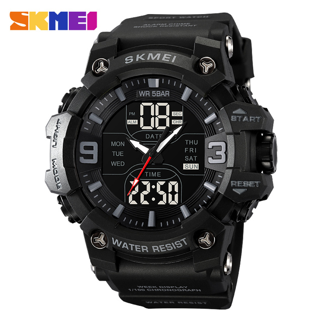 SKMEI 2222 Wholesale Shock Electronic Multifunctional Watches Men Wrist Relojes Hombre Analog Digital Sports Waterproof Watch