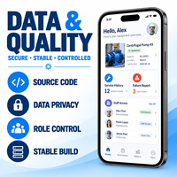Développement d'une application de gestion d'entretien d'équipements personnalisée pour iOS et Android avec enregistrements d'actifs et maintenance préventive LionCreate