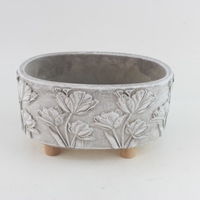 Pot de fleurs rond en ciment pour balcon et jardin, design simple, style nordique, pour décoration intérieure et mariage, vente en gros, prix usine