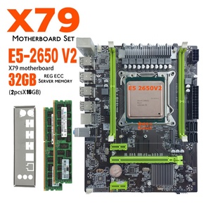 لوحة أم LGA 2011 X79 pro مع مجموعة معالج E5 2650V2 عدد <span class=keywords><strong>2</strong></span> قطعة * 16 جيجابايت = 32 جيجابايت ذاكرة <span class=keywords><strong>DDR3</strong></span> مقسمة Lga2011 x79 لوحة رئيسية مجمعة - Product Image 1