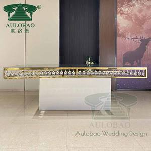 <span class=keywords><strong>Tavolo</strong></span> da cerimonia nuziale <span class=keywords><strong>in</strong></span> cristallo trasparente rettangolo <span class=keywords><strong>sala</strong></span> banchetti reception dell'hotel - Product Image 2