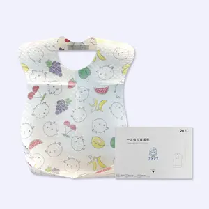 waterproof manufacturer hot sale Nonwoven Portable Cute Disposable Bib for Babies