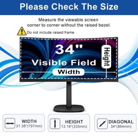 Filtre d'écran de confidentialité bidirectionnel amovible anti-reflets et anti-rayures, bloquant les vues latérales et anti-UV pour moniteur Philips 34 pouces 21:9 ultra-large