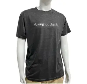 Directamente de fábrica Heather color 50% poliéster 25% algodón 25% camisetas de rayón impresión personalizada suave Tri Blend camiseta