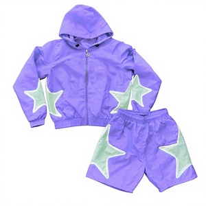 Men's Winter Sporty Gym & Running Outfit Polyester Jacket Shorts <b>Set</b> <b>Waterproof</b> Windproof Breathable Plus Size Elastic Waist - Product Image 1