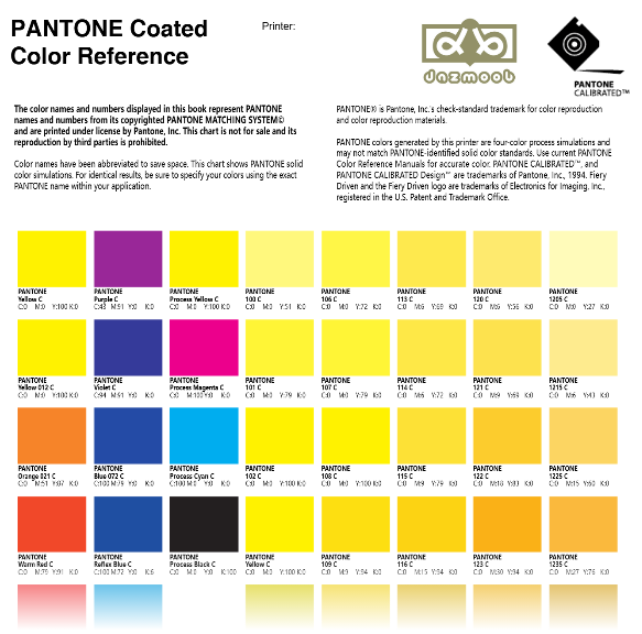 Carte de couleur de Pantone