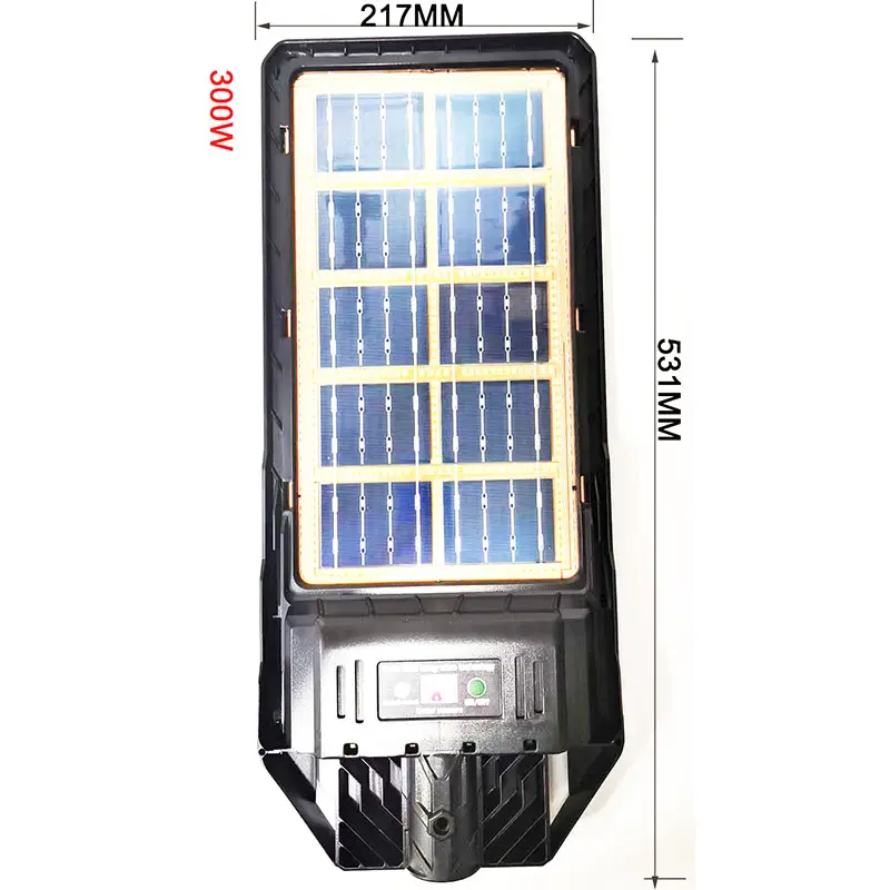 LECUSO novo holofote solar integrado à prova d'água para uso externo 50w 100w 200w 300w 400w tudo em um