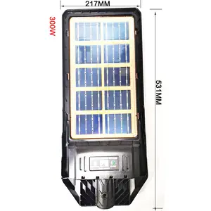 LECUSO novo holofote solar integrado à prova d'água para uso externo 50w 100w 200w 300w 400w tudo em um