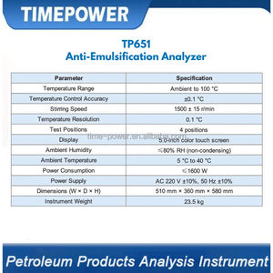 Máquina de Teste de Óleo: Testador de Características de Desemulsificação para Óleos Lubrificantes, Dispositivo Separador de Água e Óleo, Temperatura Digital OEM - Product Image 3