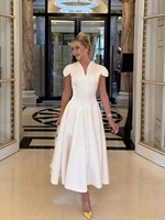 Robes de soirée élégantes en acétate à col en V et manches courtes, grandes tailles 4XL, pour femmes, vente en gros