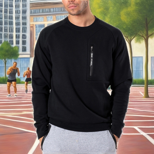 Sweat-shirts et pulls d'hiver doublés pour hommes, sur mesure, bon marché, en polyester/coton tricoté, imperméables - Product Image 2