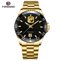Montre de luxe automatique pour homme en alliage, squelette doré, mécanique, analogique, style simple, livraison rapide, cadeau d'affaires, logo personnalisé