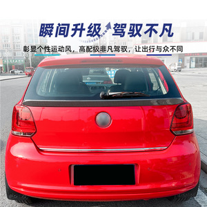 สปอยเลอร์หลังรถยนต์ Volkswagen Polo 6R 6C สีดำเงา ลายคาร์บอนไฟเบอร์ วัสดุ ABS รูปทรงปีก ปี 2009-2017 - Product Image 1