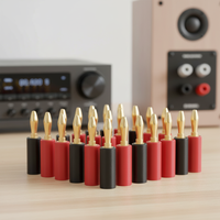 Adaptateur audio mâle en laiton de haute qualité, connecteur sans soudure pour câble de 4 mm, type banane