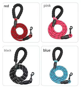 Correa Táctica de Nailon para Mascotas, Collar Resistente para Perros, Cinturón de Viaje para Exteriores con Asa de EVA, Suministros para Mascotas para Entrenamiento, Correr y Caminar de Cachorros - Product Image 3