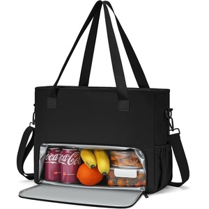 महिला पुरुषों के लिए दोपहर का लंच कूलर बॉक्स लीकप्रूफ कूलर टोटे बैग बड़ी क्षमता कार्य यात्रा स्कूल कार्यालय पिकनिक - Product Image 6