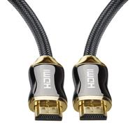 Câble HDMI personnalisé en métal plaqué or 4K 8K 24K, Can 2.1 30AWG