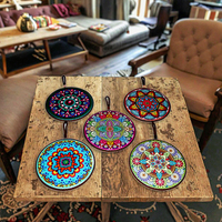 Sous-verres en céramique personnalisés classiques par sublimation, sets de table résistants à la chaleur, dessous de plat, dessous de tasse pour cuisine, 16 cm