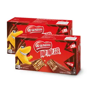 Atacado Biscoitos Wafers 640g Sabor Chocolate Retangular Sandwich Wafers