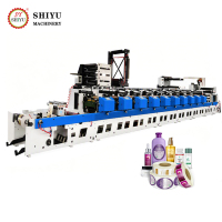 Machine d'impression flexographique automatique SHIYU350-10 pour papier, film et feuille, 10 couleurs, vitesse 180 m/min, contrôle IOS/Android