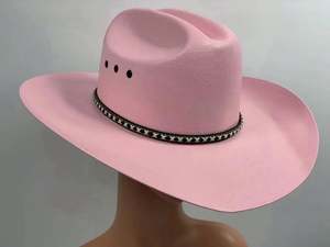 Sombrero de Vaquero Estilo Texas Hecho a Mano, Vintage, de Fieltro de Lana, Unisex, de Ala Ancha, para Exteriores, Casual, México - Product Image 3