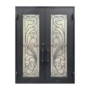 Porte en fer forgé solide de sécurité de l'entrée principale moderne pour les clients américains de <span class=keywords><strong>la</strong></span> Nouvelle-Orléans Maison - Product Image 3