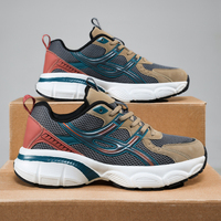 Fournisseur de chaussures avec logo personnalisé, maille respirante, semelle épaisse, lacets, antidérapantes, baskets décontractées tendance, chaussures de course pour hommes