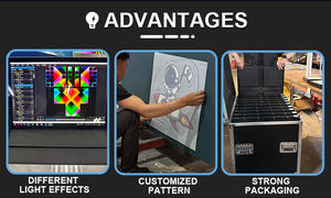 Pista de Baile Portátil LEDA, Nueva Pista de Baile con Luces de Chispas, Pista de Baile 3D para DJ, Discoteca, Bodas, Pista de Baile con Espejo Infinito, Paneles de Pista de Baile LED RGB - Product Image 4