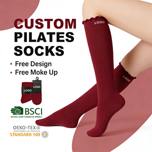 Chaussettes de sport respirantes personnalisées à <span class=keywords><strong>livraison</strong></span> <span class=keywords><strong>rapide</strong></span>, chaussettes antidérapantes respectueuses de la peau, chaussettes de Pilates pour femmes - Product Image 1