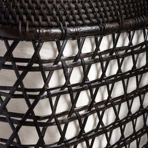 Paniers de rangement Hexa en rotin pliables en PP, tissu de bambou, osier et plastique pour la cuisine ou la salle de bain, couleur noir expresso - Product Image 2