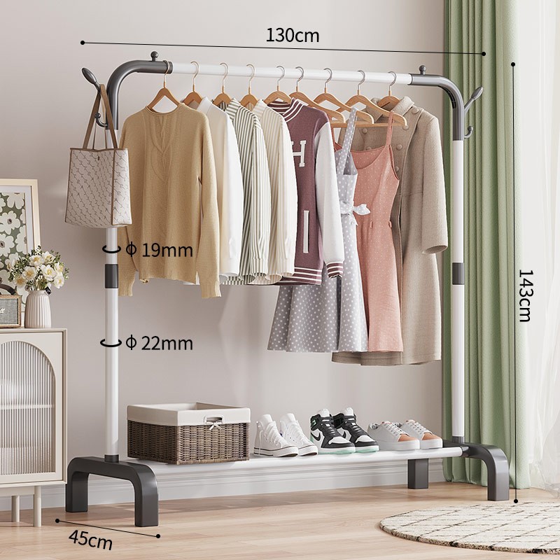 White, 130cm long [Upgraded steel pipe, thickened]