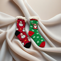 Chaussettes de sol à double couche de qualité supérieure à motif animal pour filles