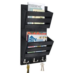 Décor de ferme mural <span class=keywords><strong>porte</strong></span>-clés organisateur 2 fentes <span class=keywords><strong>porte</strong></span>-clés en bois pour accessoires de bureau à domicile et stockage de dossiers - Product Image 1