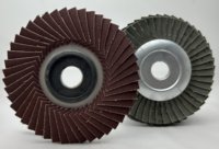 4 pouces 105 mm 80 #   120 #   Disque à lamelles en zircone noire, dureté moyenne, outil abrasif pour le polissage de l'acier, du bois, du métal et des alliages, OEM