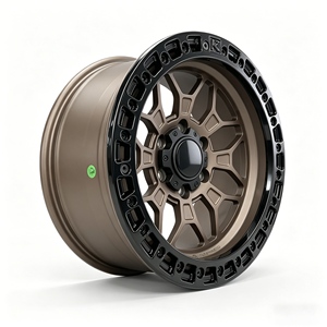 Jantes de 15, 16, 17, 18, 19, <span class=keywords><strong>20</strong></span>, 21, 22, 23, 24, 25, 26 pouces, design Beadlock, bronze mat avec bord noir, jantes forgées pour Honda Pilot - Product Image 5