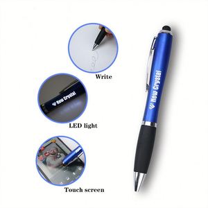 ปากกาลูกลื่นพลาสติกพร้อมไฟ LED และปลายปากกาสไตลัส ราคาส่ง ถูก รับพิมพ์โลโก้ด้วยเลเซอร์ - Product Image 2