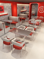 Edelstahl-Tisch Langlebige Hochwertige Möbel Anpassbare Sofa- und Tisch-Kombination Restaurant-Möbelset