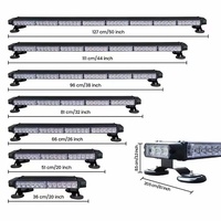 38-Zoll LED-Blitzlichtleiste, doppelseitig, gelb, Notfall-Warnleuchte, Sicherheits-Beacon-Lichter für Fahrzeuge, Autos, Abschleppwagen, Schneepflüge