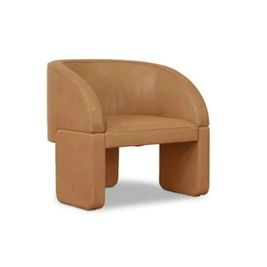 Muebles nórdicos para sala de estar, Sillón tapizado de ante <span class=keywords><strong>rosa</strong></span> para ocio, sofá individual de Hotel de madera para restaurante y cafetería - Product Image 1
