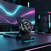 Refroidisseur de téléphone magnétique F27 avec éclairage RGB, ventilateur de refroidissement semi-conducteur, clip arrière en ABS, support de bureau