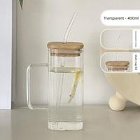 Tasses à café en verre modernes avec couvercle et paille, personnalisables avec logo, portables, réutilisables, sans danger pour les aliments, compatibles lave-vaisselle et micro-ondes
